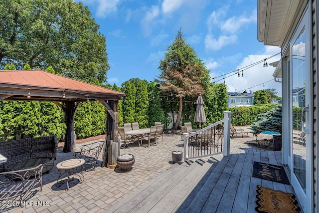 101 Taft Ct, Brick, NJ 08724 - deck featuring outdoor dining space and a gazebo