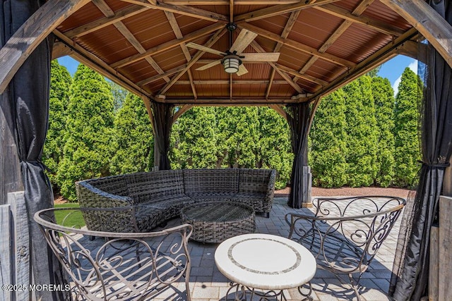101 Taft Ct, Brick, NJ 08724 - view of patio with a gazebo and an outdoor hangout area
