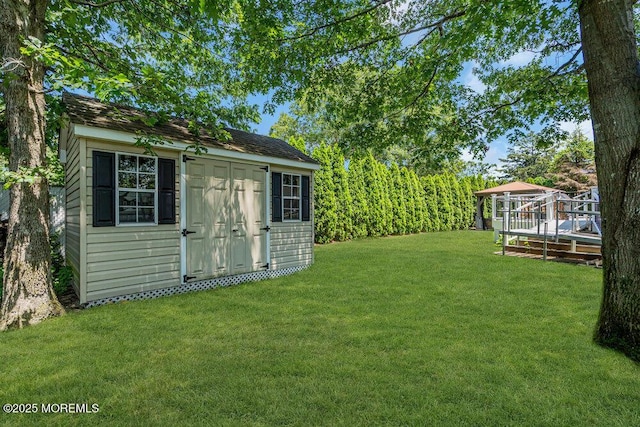 101 Taft Ct, Brick, NJ 08724 - view of green lawn with a storage unit