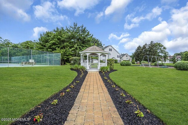 106 Tarpon Dr, Sea Girt, NJ 08750 - view of property's community with a gazebo and a tennis court