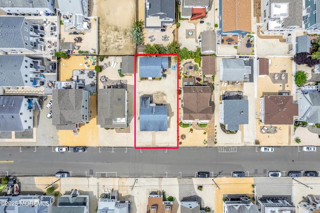 19 Elizabeth Ave, Lavallette, NJ 08735 - aerial perspective of suburban area featuring property boundaries highlighted