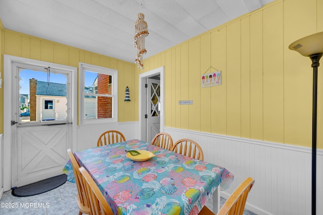 19 Elizabeth Ave, Lavallette, NJ 08735 - dining room with wainscoting and tile patterned flooring