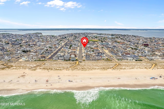 19 Elizabeth Ave, Lavallette, NJ 08735 - aerial view of property and surrounding area with waterfront with a beach and nearby suburban area
