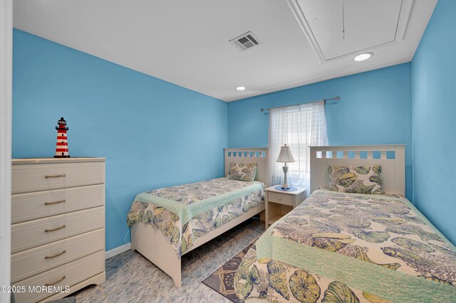 19 Elizabeth Ave, Lavallette, NJ 08735 - bedroom with attic access and recessed lighting