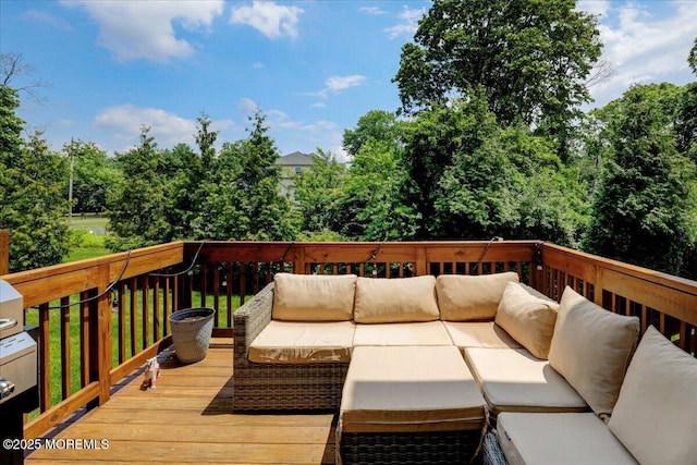 108 Warbler Way, Freehold, NJ 07728 - wooden terrace featuring an outdoor living space