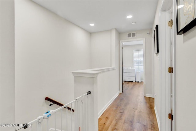 108 Warbler Way, Freehold, NJ 07728 - hall featuring an upstairs landing, light wood-type flooring, and recessed lighting