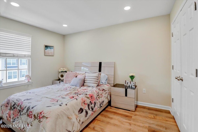 108 Warbler Way, Freehold, NJ 07728 - bedroom with a closet, light wood-style floors, and recessed lighting