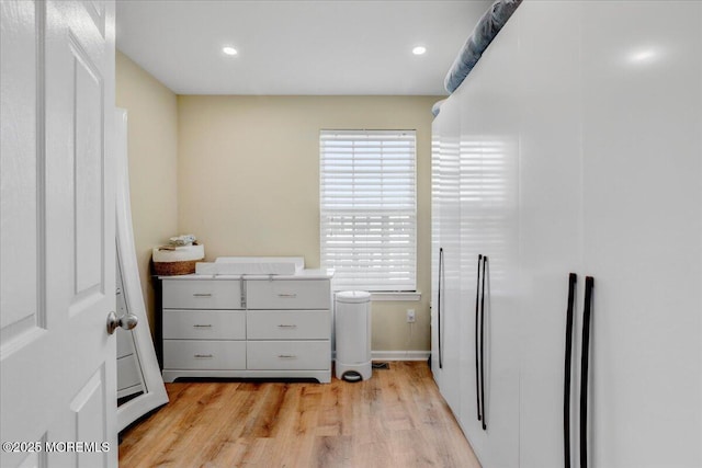 108 Warbler Way, Freehold, NJ 07728 - bedroom with refrigerator, light wood-style flooring, and recessed lighting