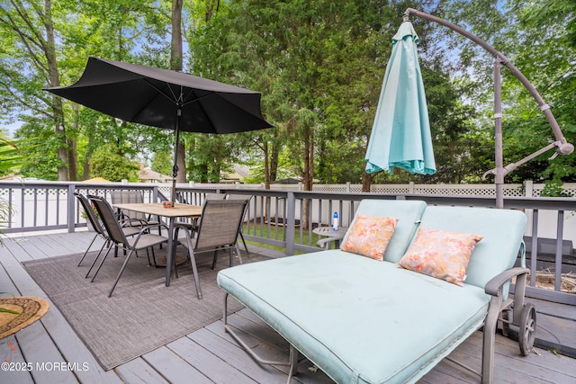 15 Park Blvd, Ocean Twp, NJ 07712 - wooden deck with outdoor dining space