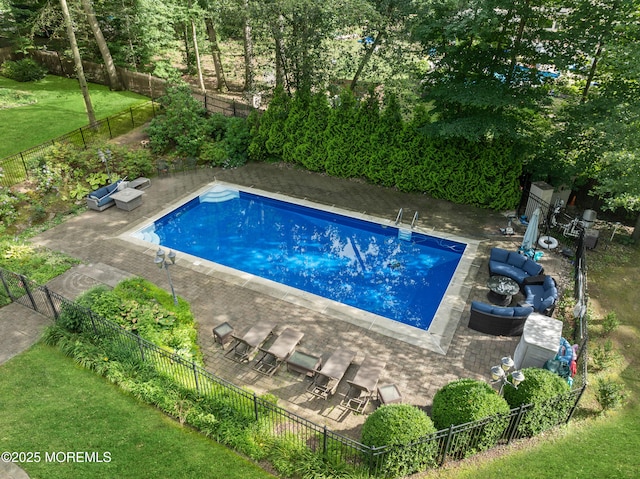 79 Cypress Neck Rd, Lincroft, NJ 07738 - view of swimming pool featuring a fenced backyard and a patio area