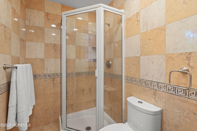 79 Cypress Neck Rd, Lincroft, NJ 07738 - full bathroom featuring a stall shower and tile walls
