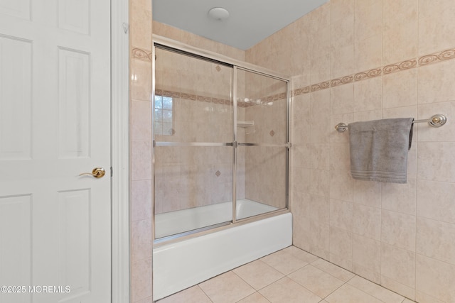 79 Cypress Neck Rd, Lincroft, NJ 07738 - full bath featuring bath / shower combo with glass door and tile patterned floors