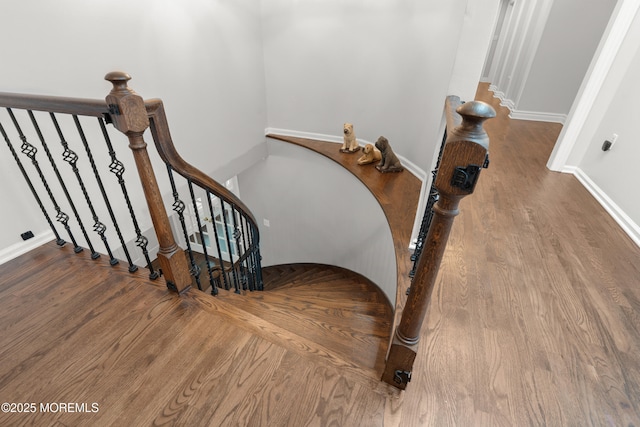 79 Cypress Neck Rd, Lincroft, NJ 07738 - staircase with wood finished floors and baseboards