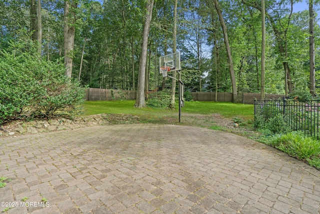 79 Cypress Neck Rd, Lincroft, NJ 07738 - fenced backyard with basketball court