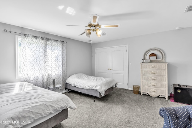 100 Case Rd, Lakewood, NJ 08701 - carpeted bedroom featuring ceiling fan and a closet