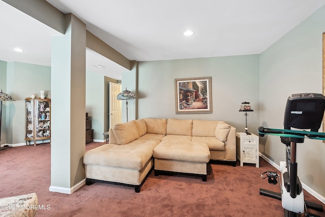 56 Violet Ct, Toms River, NJ 08753 - carpeted living area with recessed lighting and baseboards