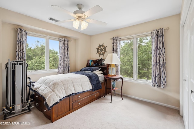56 Violet Ct, Toms River, NJ 08753 - carpeted bedroom featuring baseboards and ceiling fan