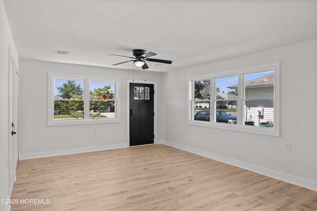 503 Jamaica Blvd, Toms River, NJ 08757 - entryway with a ceiling fan and light wood-type flooring