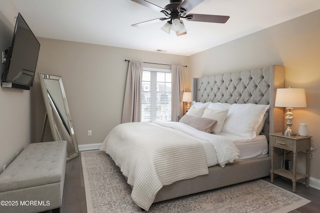 408 April Way, Middletown, NJ 07748 - bedroom featuring wood finished floors and ceiling fan