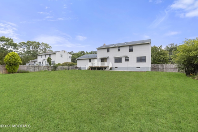 444 Pfister Rd, Jackson, NJ 08527 - rear view of house featuring a deck, crawl space, and stairs