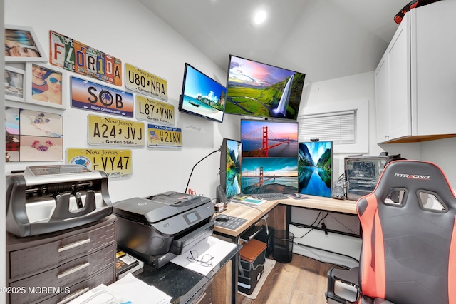 402 2nd Ave, Long Branch, NJ 07740 - home office with wood finished floors and lofted ceiling