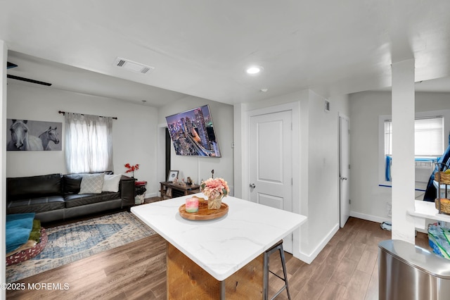 402 2nd Ave, Long Branch, NJ 07740 - dining room with wood finished floors and recessed lighting