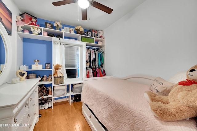 402 2nd Ave, Long Branch, NJ 07740 - bedroom featuring light wood-style flooring and a ceiling fan