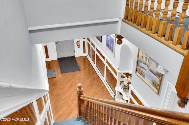 402 2nd Ave, Long Branch, NJ 07740 - staircase featuring wood finished floors