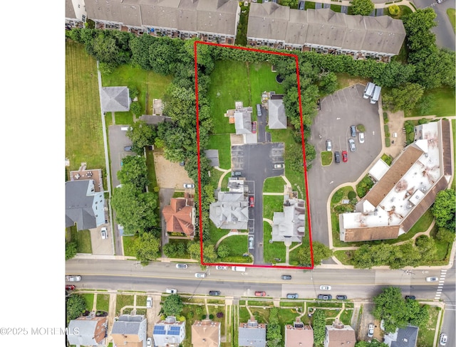 402 2nd Ave, Long Branch, NJ 07740 - aerial view of residential area featuring property parcel outlined