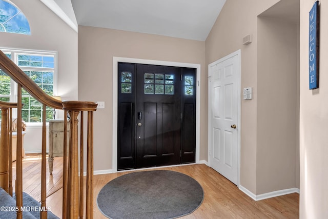 16 Arrowhead Way, Millstone, NJ 08535 - foyer featuring light wood-style flooring and lofted ceiling
