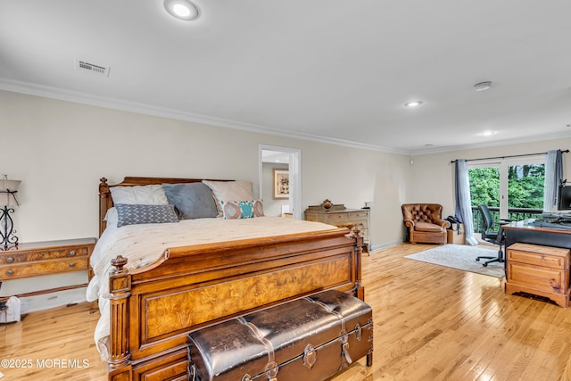2 Shady Oak Ct, Millstone, NJ 08535 - bedroom with crown molding, light wood finished floors, and recessed lighting