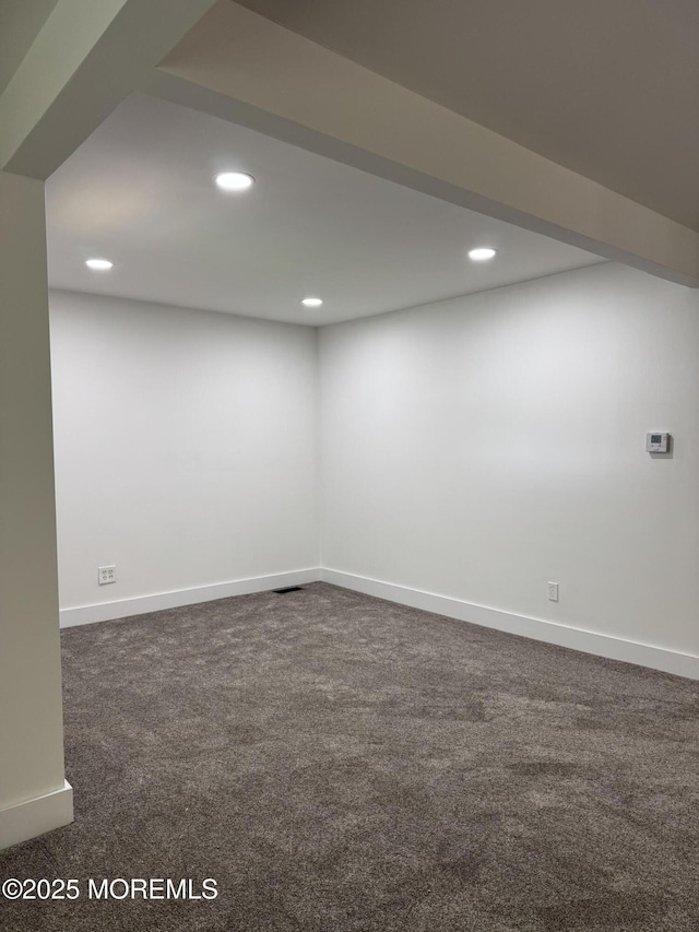 17 Mayfair Ct, Brick, NJ 08723 - empty room featuring dark carpet and recessed lighting