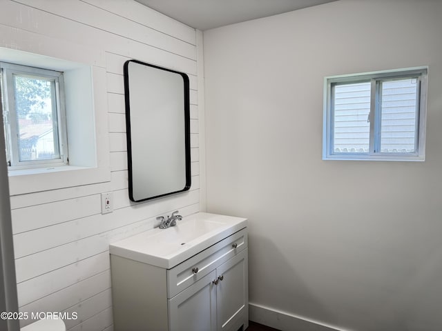 17 Mayfair Ct, Brick, NJ 08723 - bathroom featuring vanity and wooden walls