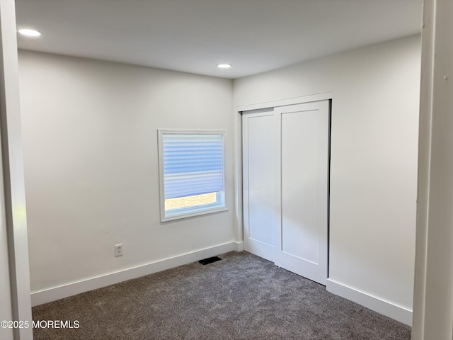 17 Mayfair Ct, Brick, NJ 08723 - unfurnished bedroom with dark colored carpet, recessed lighting, and a closet