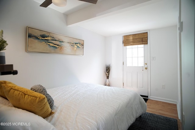 1730 Newman St, Belmar, NJ 07719 - bedroom featuring wood finished floors and beam ceiling