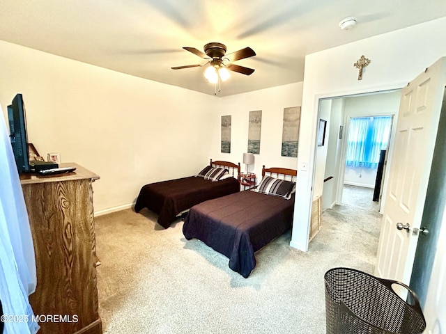 38 Crescent St, Keansburg, NJ 07734 - bedroom featuring light carpet and a ceiling fan