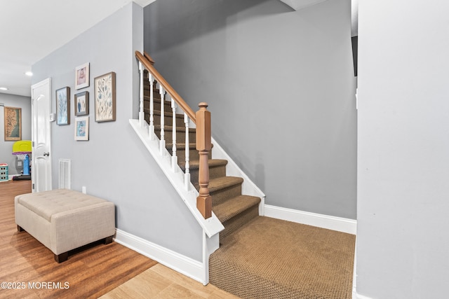 7 Steeple Chase Ct, Tinton Falls, NJ 07724 - staircase with recessed lighting and wood finished floors