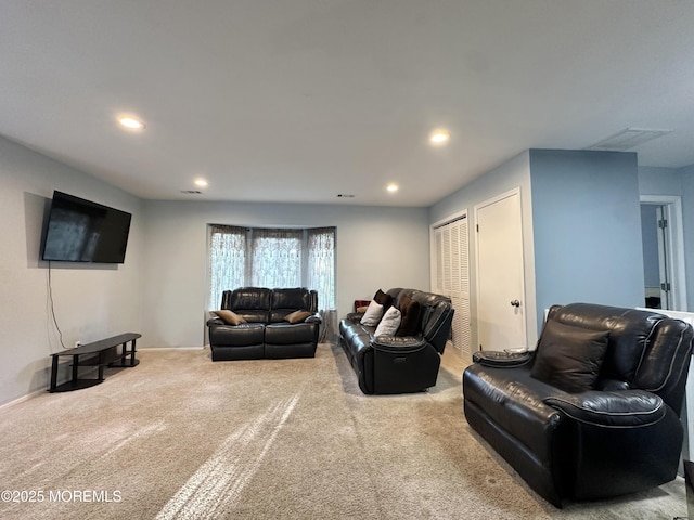 148 Delaware Trl, Lakewood, NJ 08701 - living room with recessed lighting and carpet floors