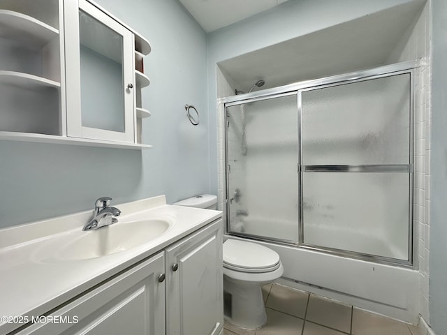 148 Delaware Trl, Lakewood, NJ 08701 - bathroom with vanity, combined bath / shower with glass door, and tile patterned floors