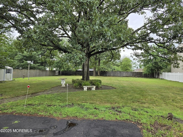 10 Weston Pl, Eatontown, NJ 07724 - fenced backyard with a storage shed