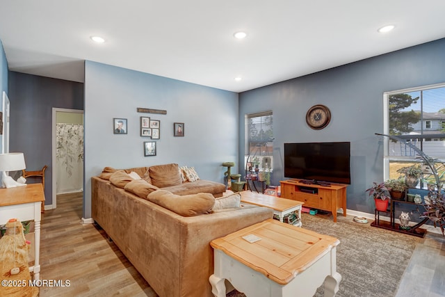 107 Sandpiper Ln, Little Egg Harbor, NJ 08087 - living room featuring light wood-type flooring and recessed lighting