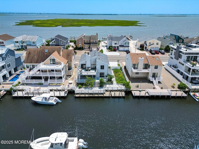 1856 Mill Creek Rd, Beach Haven West, NJ 08050 - aerial perspective of suburban area featuring a large body of water