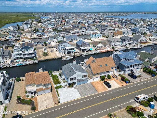 1856 Mill Creek Rd, Beach Haven West, NJ 08050 - aerial perspective of suburban area featuring a large body of water
