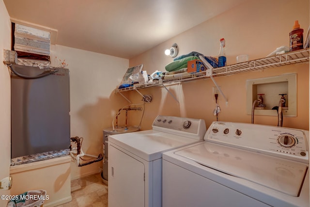 1856 Mill Creek Rd, Beach Haven West, NJ 08050 - laundry room with separate washer and dryer and water heater