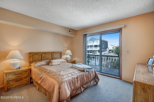 1856 Mill Creek Rd, Beach Haven West, NJ 08050 - bedroom with access to outside, light carpet, and a textured ceiling