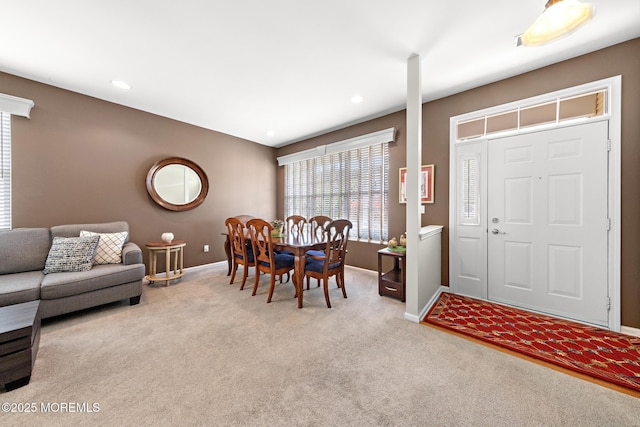 45 Marigold Ln, Little Egg Harbor, NJ 08087 - dining space featuring carpet flooring and recessed lighting