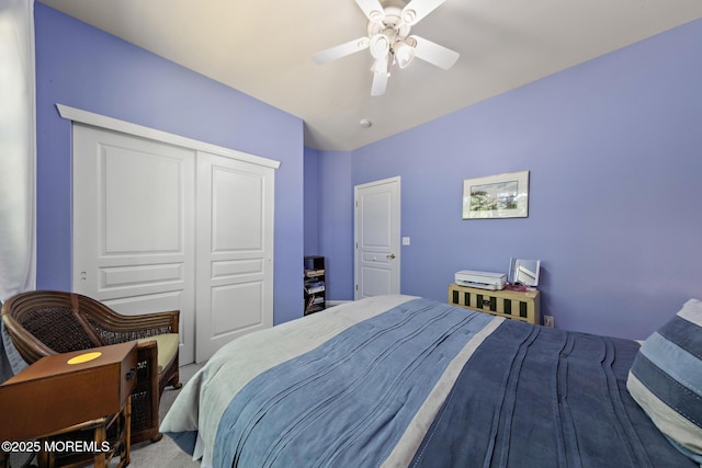 45 Marigold Ln, Little Egg Harbor, NJ 08087 - bedroom featuring a closet and a ceiling fan