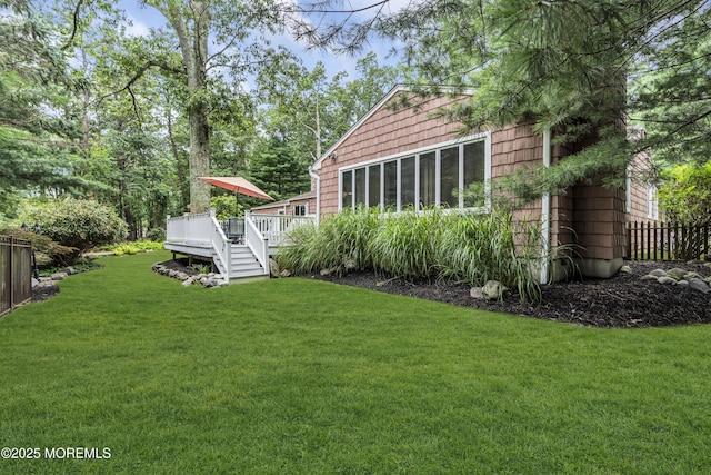 14 Copperfield Ct, Eatontown, NJ 07724 - view of yard with a deck