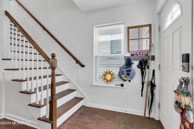 13 Locust St, Highlands, NJ 07732 - entryway with stairs, plenty of natural light, and wood finished floors