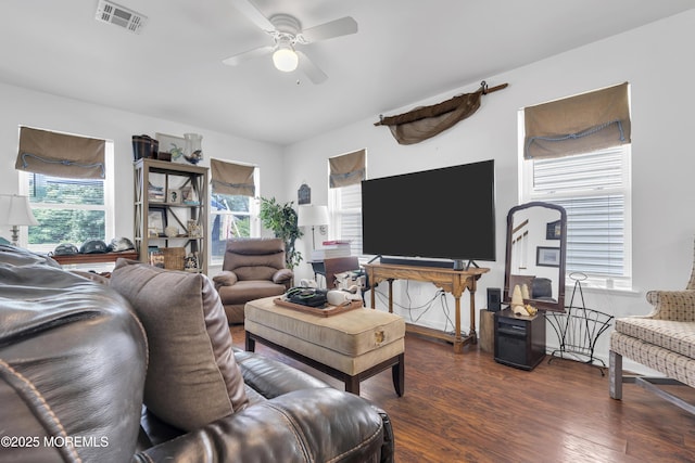 13 Locust St, Highlands, NJ 07732 - living area featuring wood finished floors and a ceiling fan